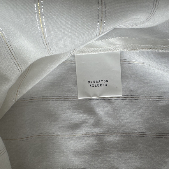 L'AGENCE Camille Metallic‎ Steipe Button-Up Blouse - Picture 7 of 12